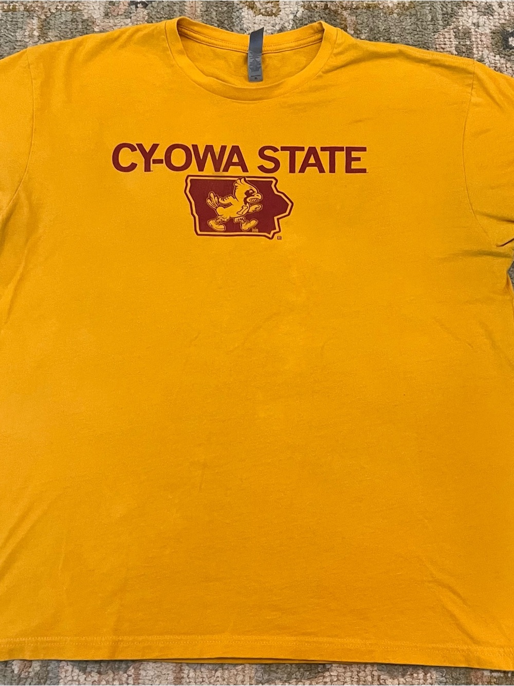 Iowa State Cyclones Next Level Apparel Shirt CY-IOWA STATE Size XL Color Yellow